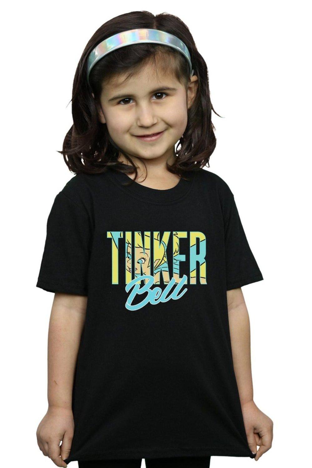 Tinker Bell Wording Infill Cotton T-Shirt