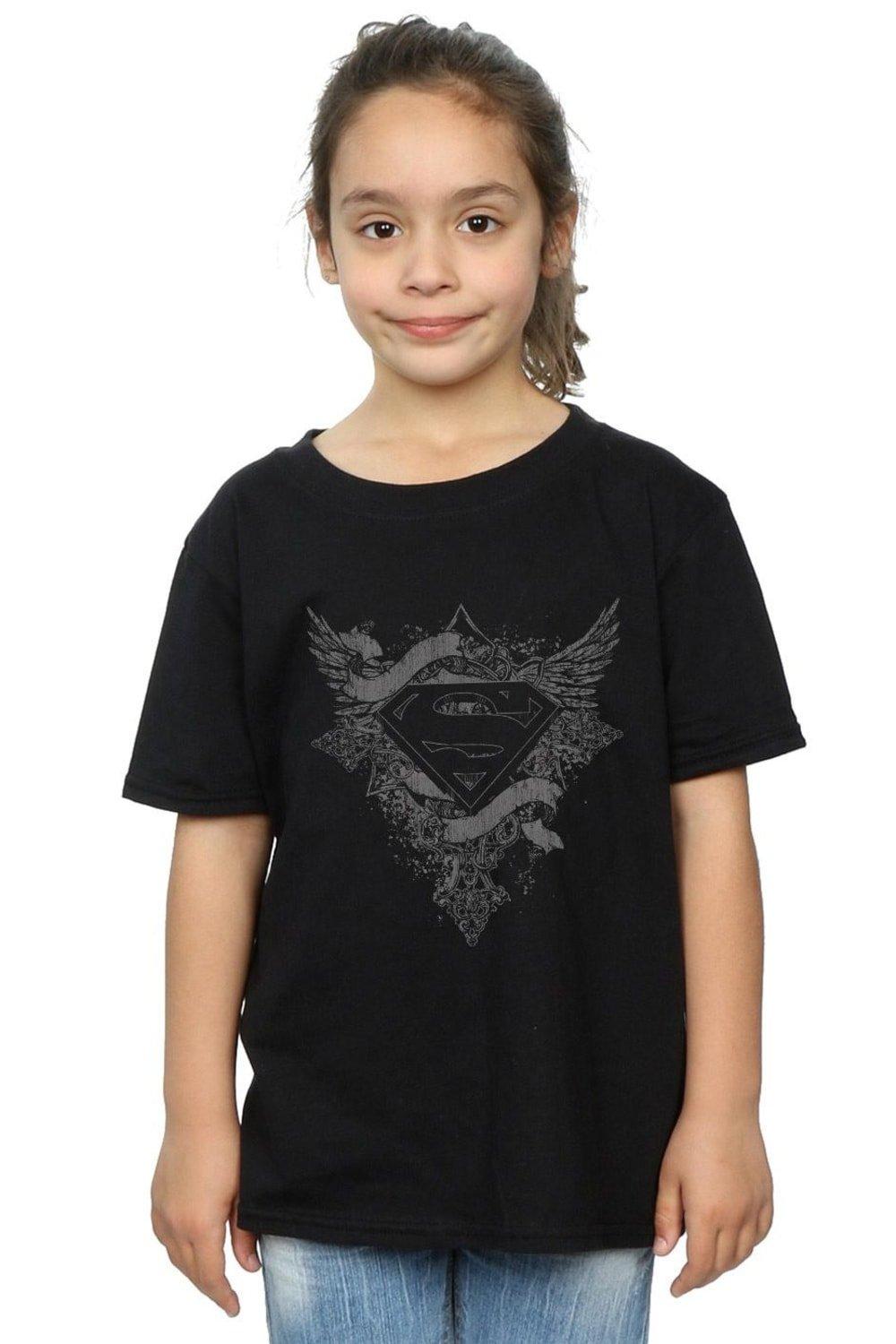 Superman Wings Logo Cotton T-Shirt
