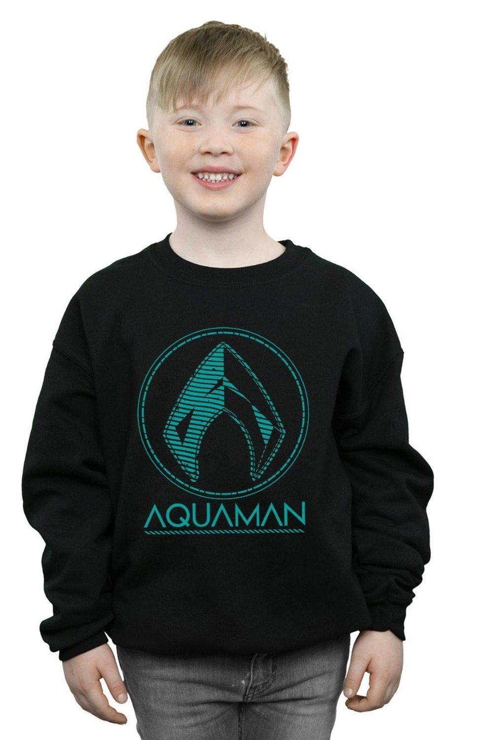 Aquaman Aqua Logo Sweatshirt