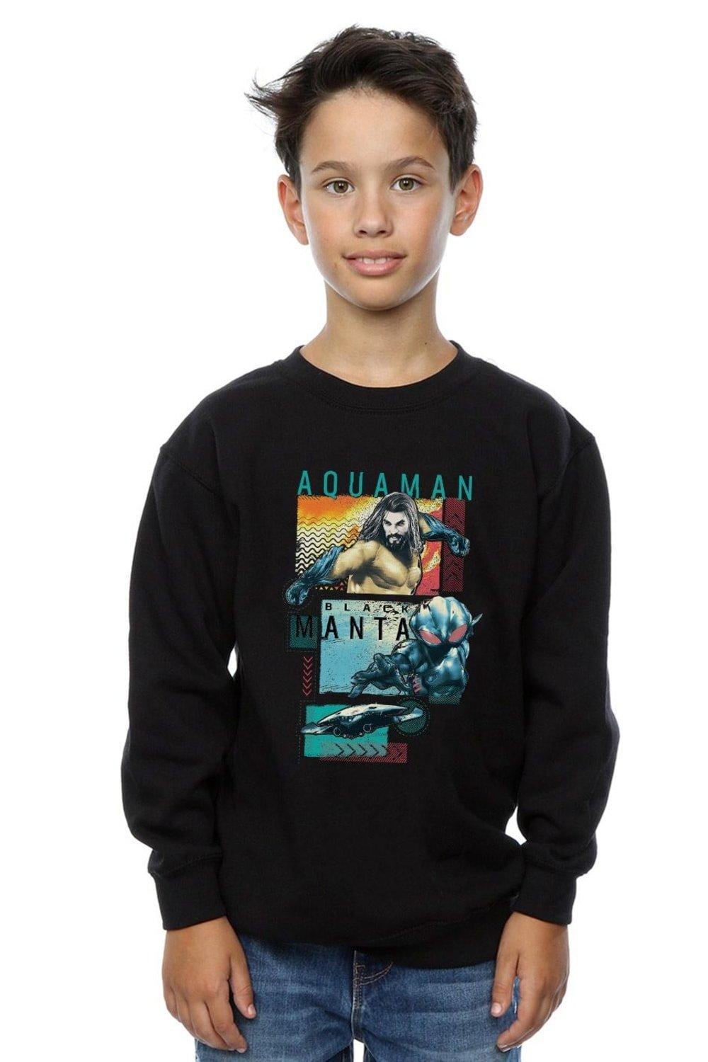 Aquaman Character Tiles Sweatshirt