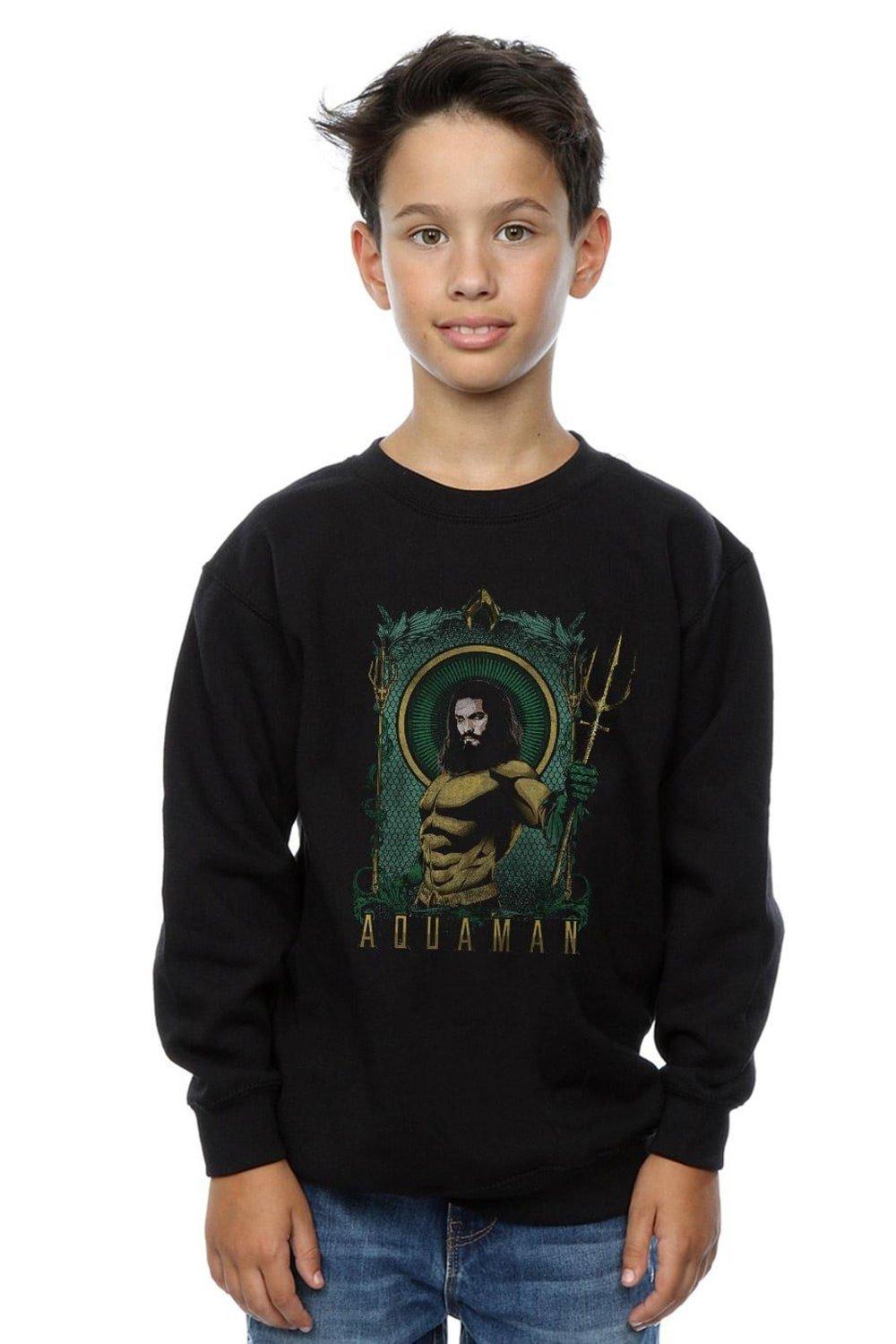 Aquaman Framed Trident Sweatshirt