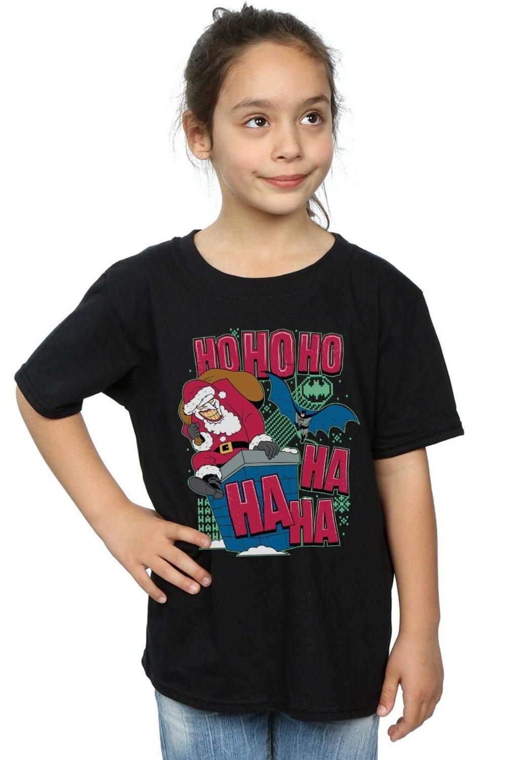 Batman And Joker Ha Ha Ha Ho Ho Ho Cotton T-Shirt