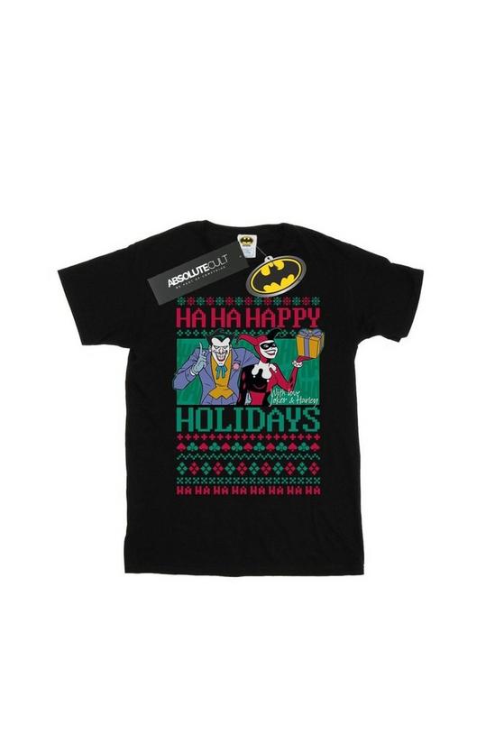DC Comics Joker And Harley Quinn Ha Ha Happy Holidays T-Shirt 2