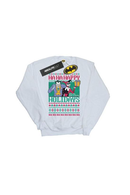 DC Comics Joker And Harley Quinn Ha Ha Happy Holidays Sweatshirt 2
