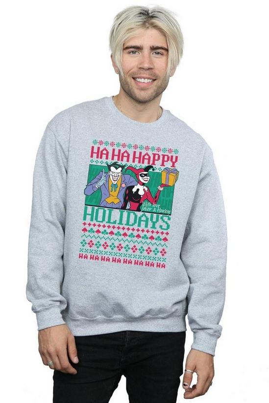 DC Comics Joker And Harley Quinn Ha Ha Happy Holidays Sweatshirt 1