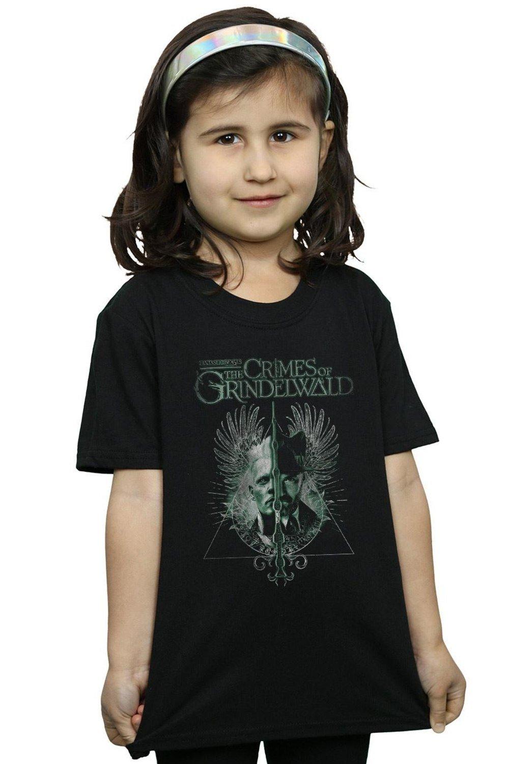 The Crimes Of Grindelwald Wand Split Cotton T-Shirt