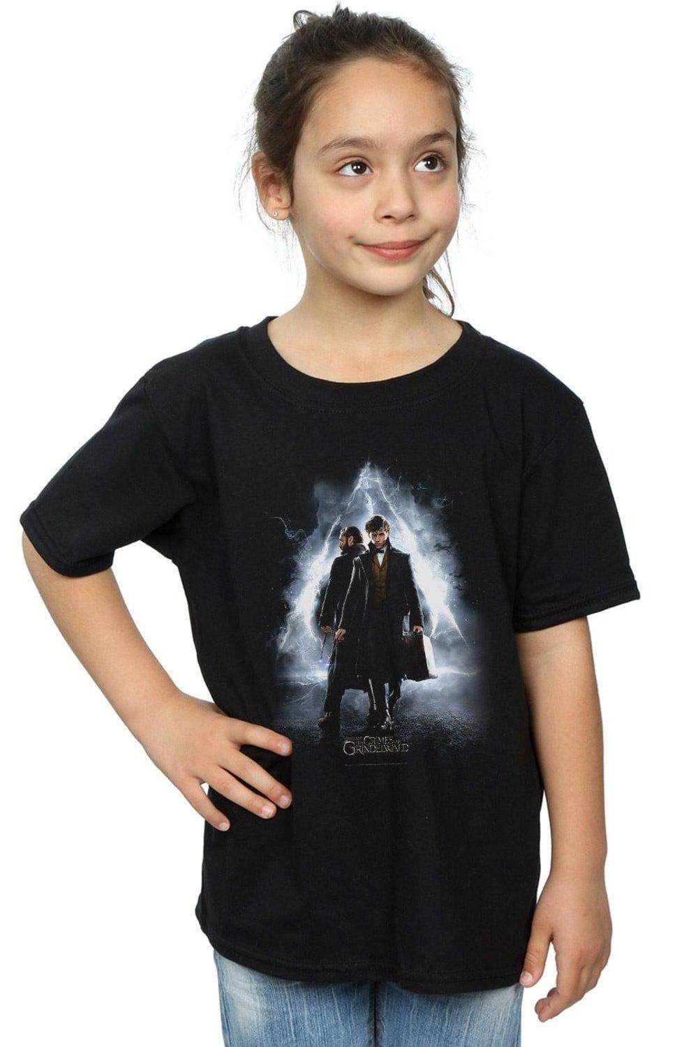 Newt And Dumbledore Poster Cotton T-Shirt