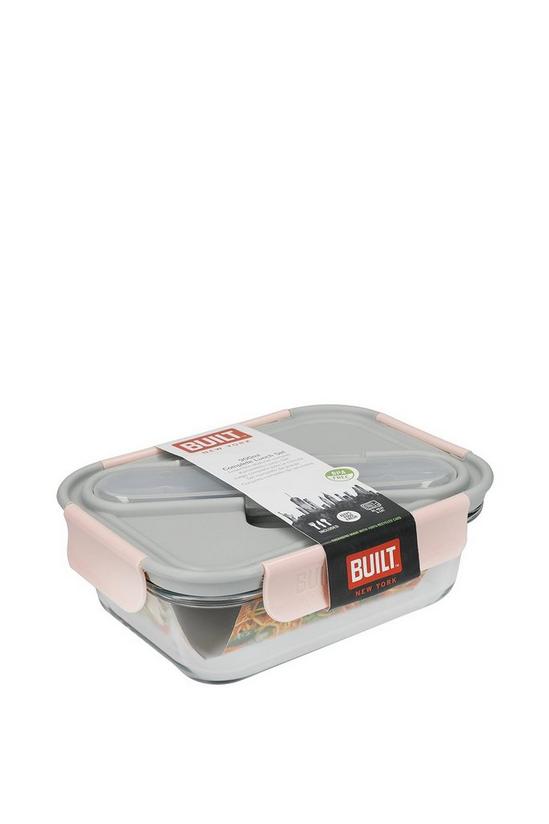 BUILT New York Mindful Glass 900ml Lunch Box with Cutlery 4
