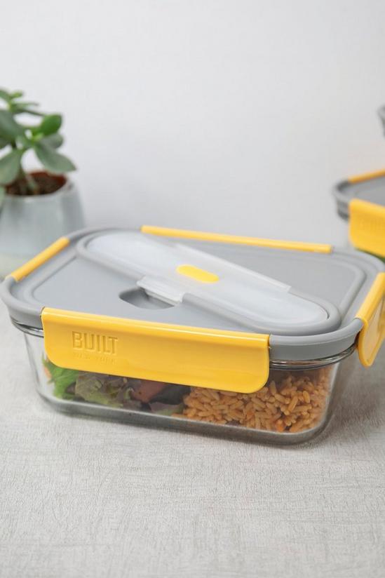 BUILT New York Stylist Glass 900ml Lunch Box with Cutlery 2
