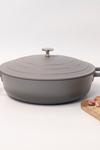 MasterClass Shallow Ombre Grey 4 Litre Casserole Dish with Lid thumbnail 4