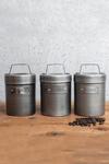 Industrial Kitchen Tea, Coffee and Sugar Canisters in Gift Box, Vintage-Style Metal thumbnail 1