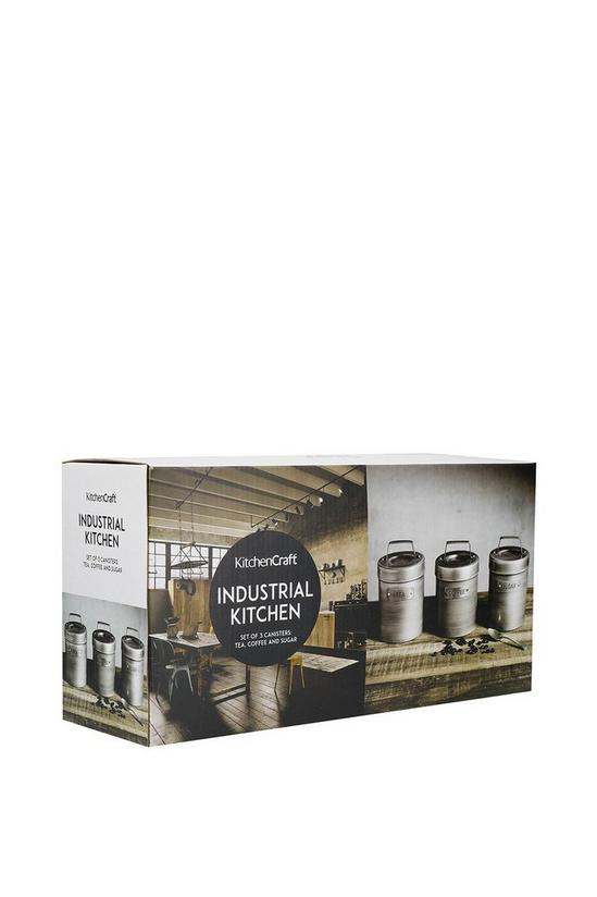 Industrial Kitchen Tea, Coffee and Sugar Canisters in Gift Box, Vintage-Style Metal 4