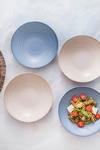 KitchenCraft Set of 4 Blue and Cream Pasta Bowls in Gift Box, Lead-Free Glazed Stoneware thumbnail 3