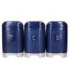 Lovello Midnight Navy Textured Tea, Coffee and Sugar Canisters in Gift Box, Steel thumbnail 1
