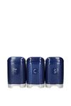 Lovello Midnight Navy Textured Tea, Coffee and Sugar Canisters in Gift Box, Steel thumbnail 2