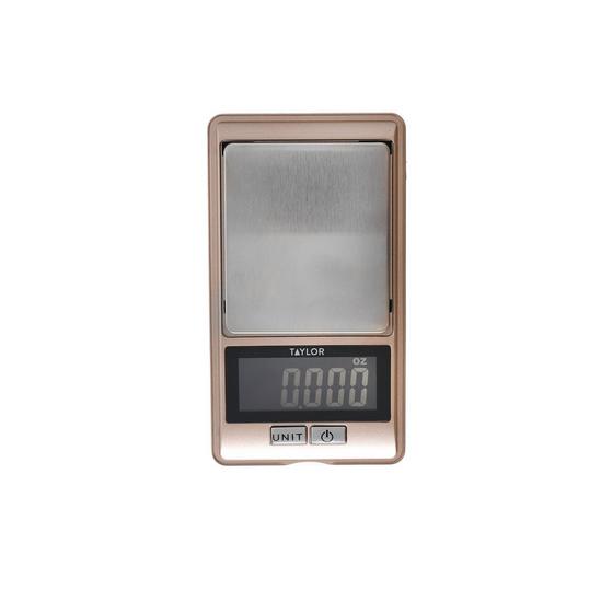 Taylor 0.01g Precision Pocket Kitchen Scales in Gift Box, Plastic / Stainless Steel - Rose Gold 1