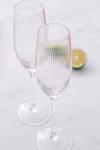 BarCraft Set of 2 Handmade Ribbed Champagne Flutes in Gift Box thumbnail 2