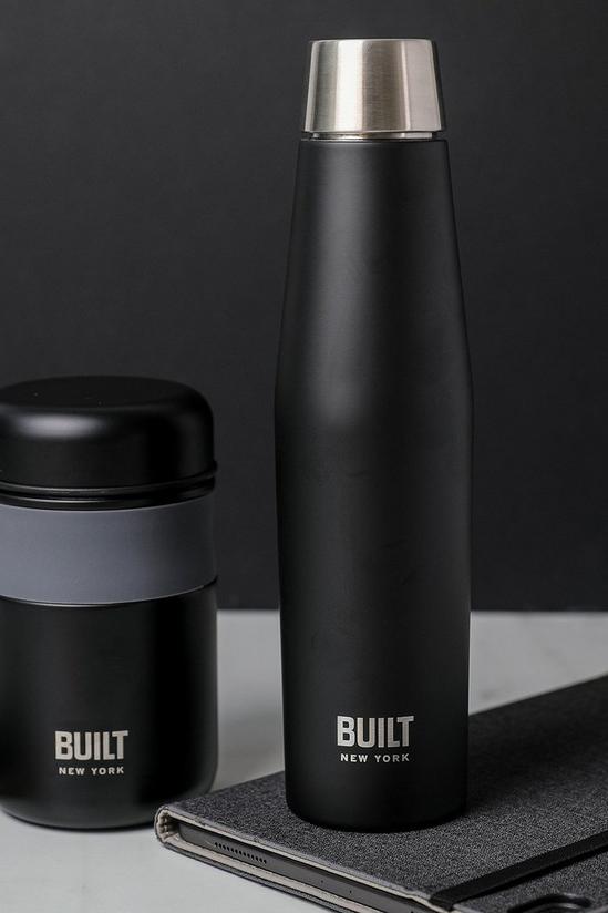BUILT New York Apex Insulated Water Bottle & Food Flask Set, Black 2