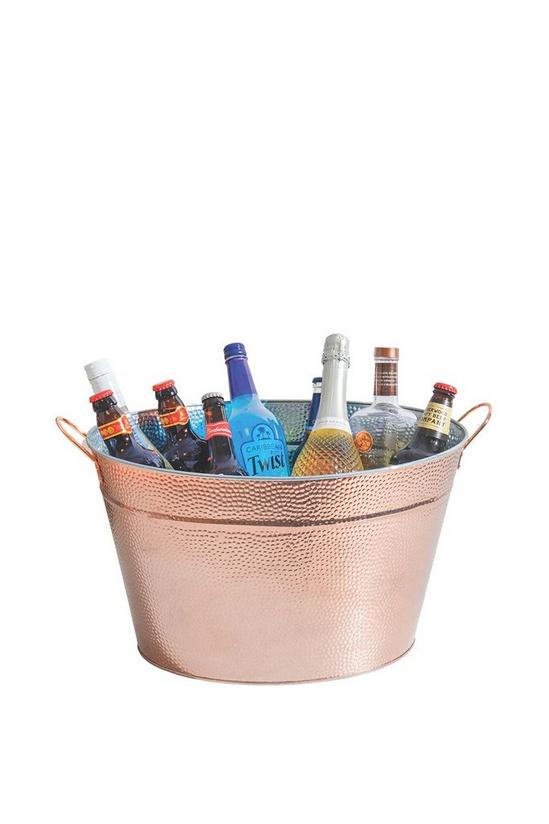BarCraft Large Copper Champagne Bucket, Steel 2