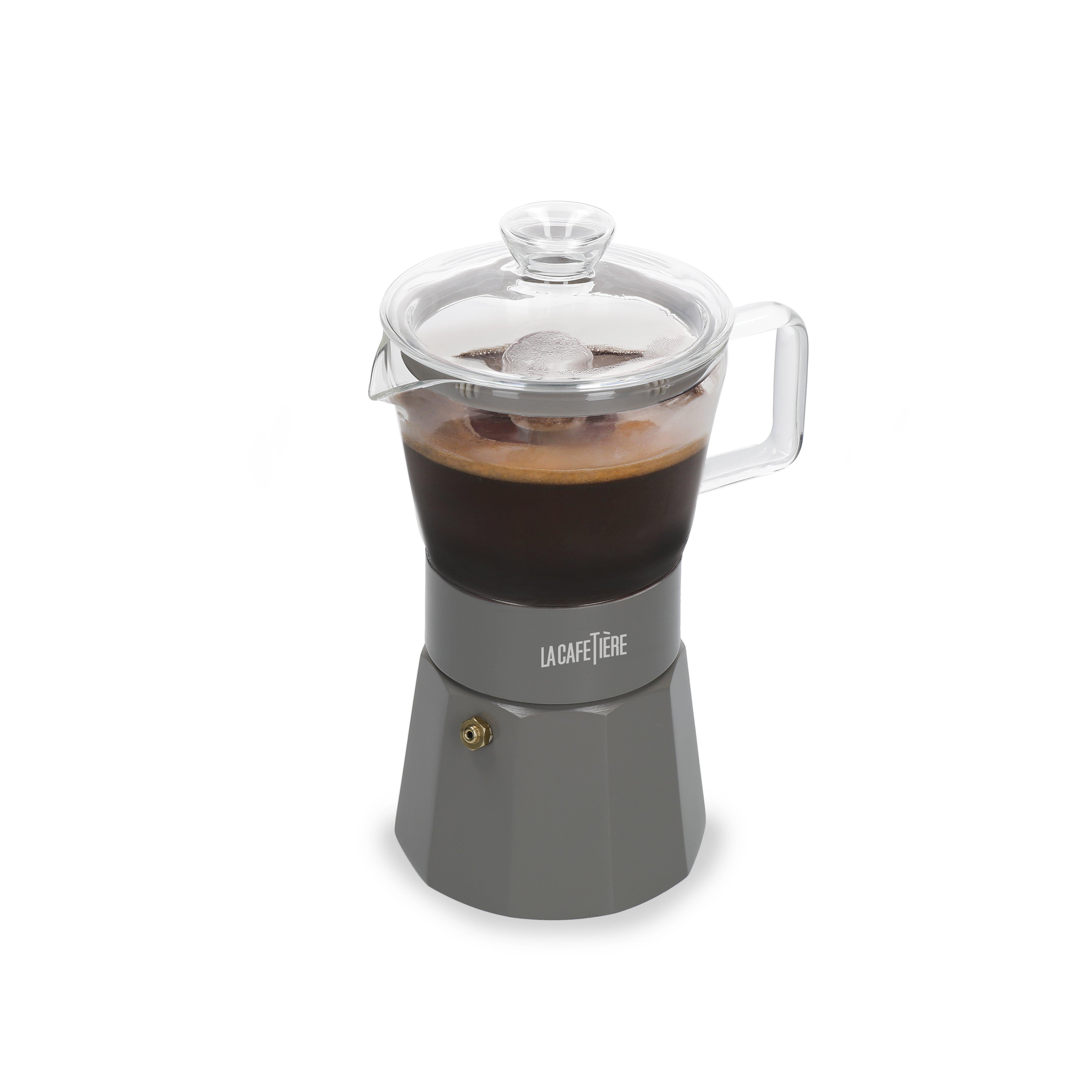 Glass Espresso Maker, Latte, 6 cup