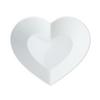 Mikasa Chalk Large Heart Porcelain Serving Bowl, 21cm, White thumbnail 1