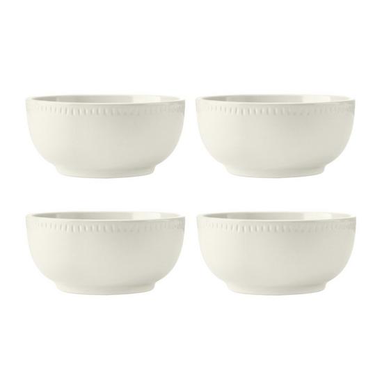 Mikasa Cranborne Stoneware Cereal Bowls, Set of 4, 15cm, Cream 1