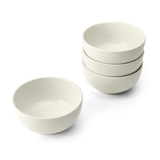 Mikasa Cranborne Stoneware Cereal Bowls, Set of 4, 15cm, Cream 2