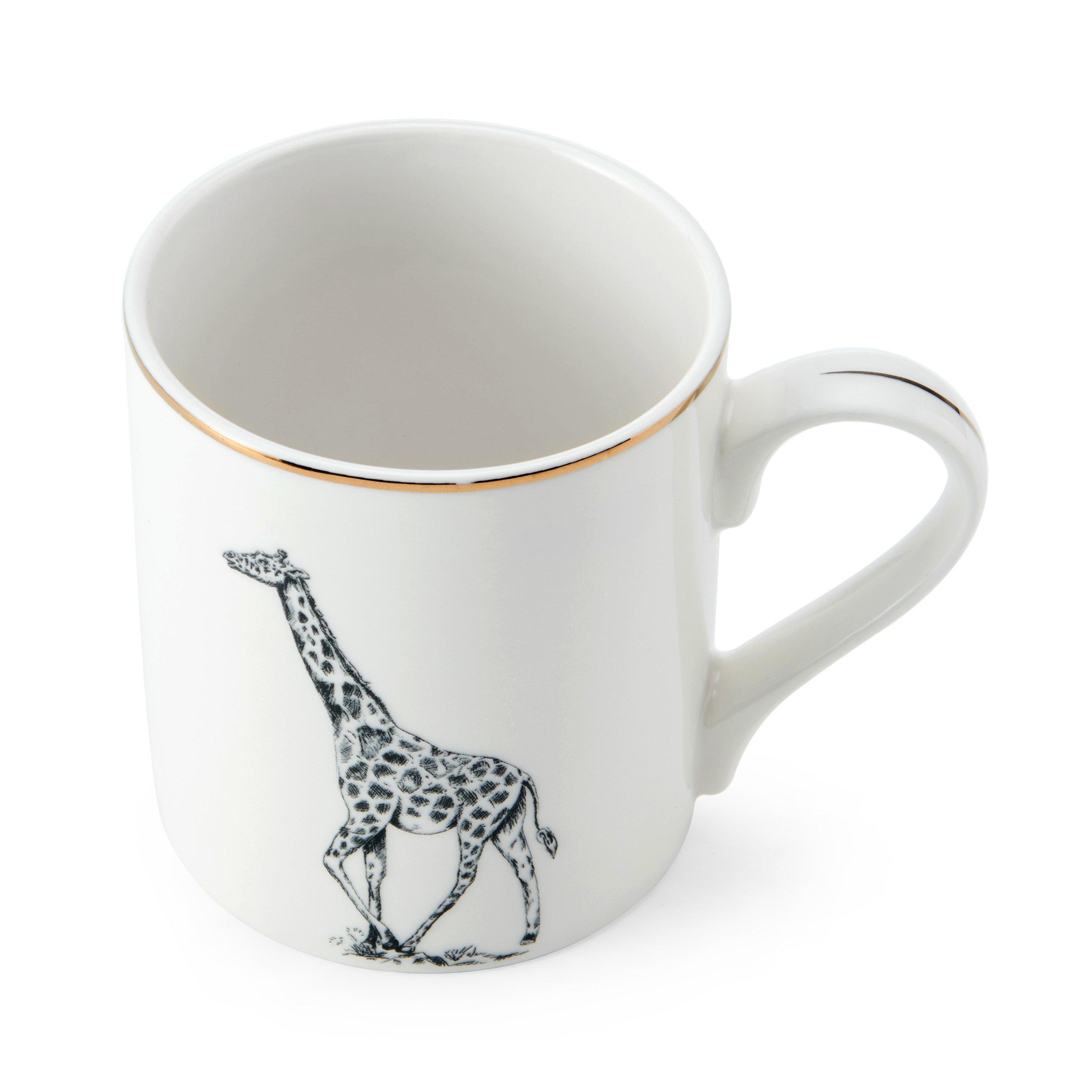 Mugs, Giraffe Straight-Sided Porcelain Mug, 280ml