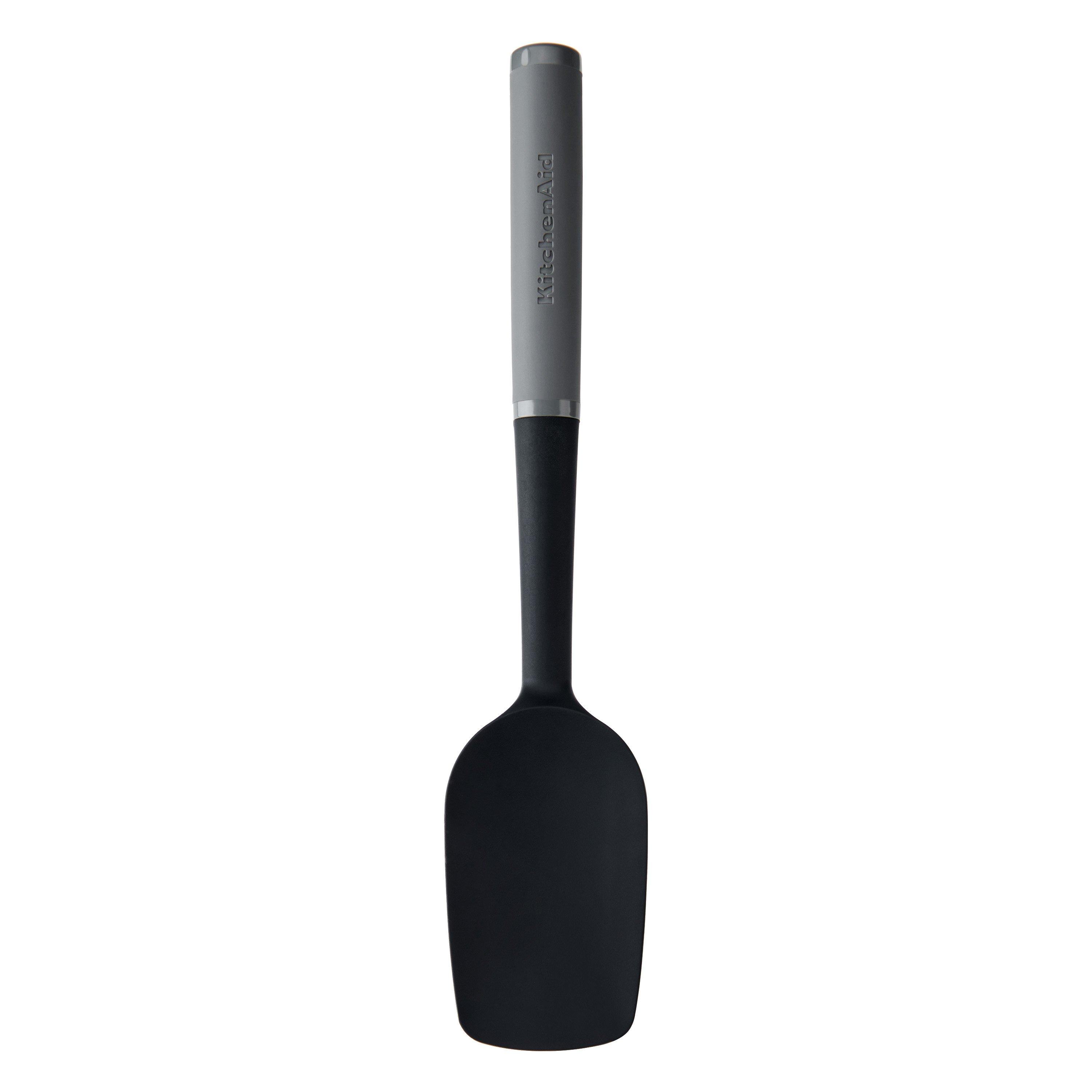 soft grip spoon spatula - charcoal grey