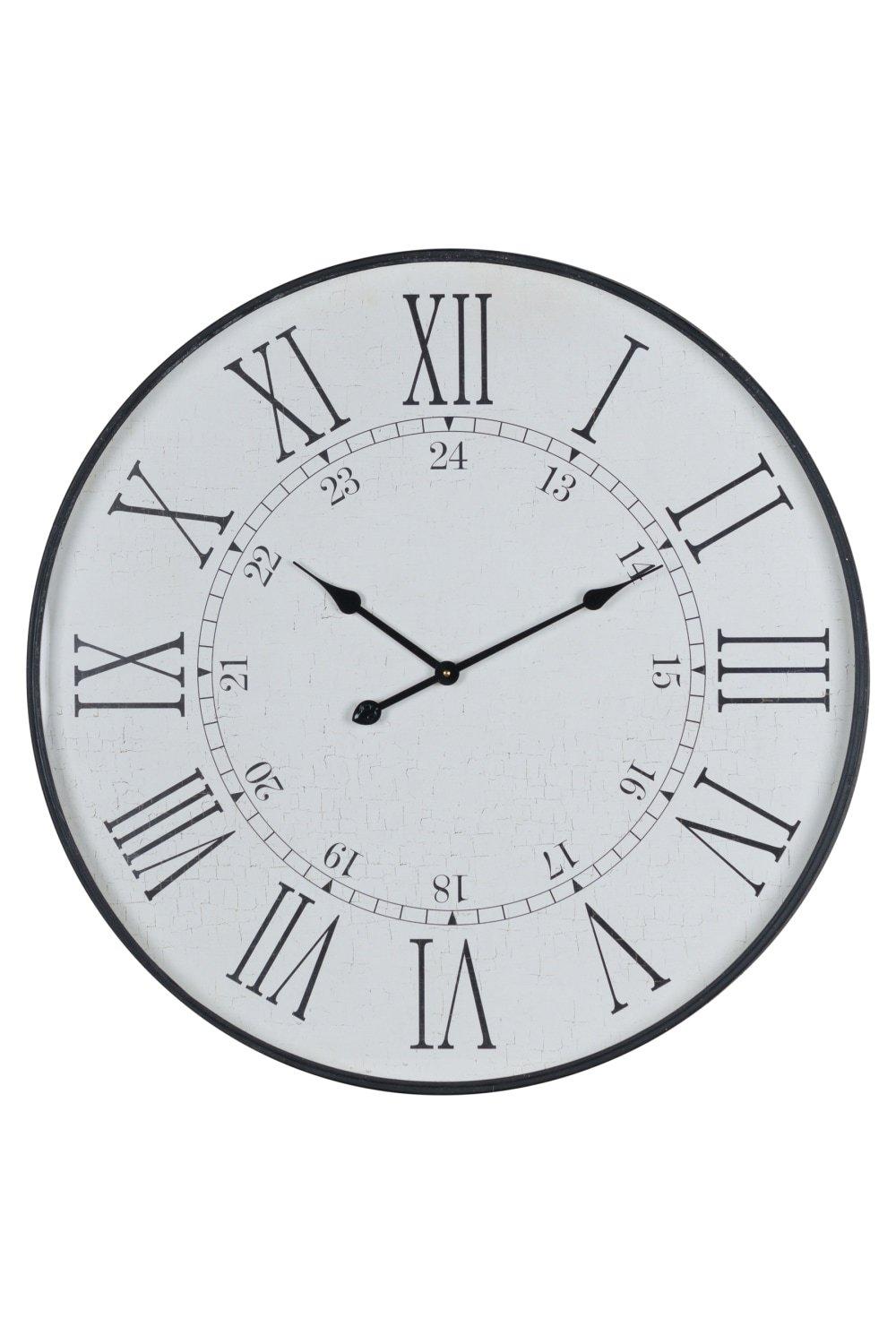Large Round Embossed Station Clock