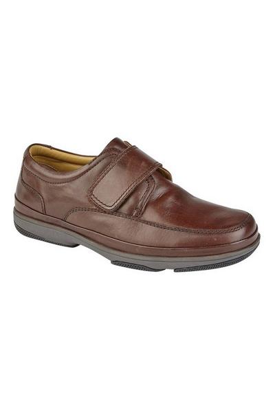 Leather Wide Fit Touch Fastening Casual Shoes