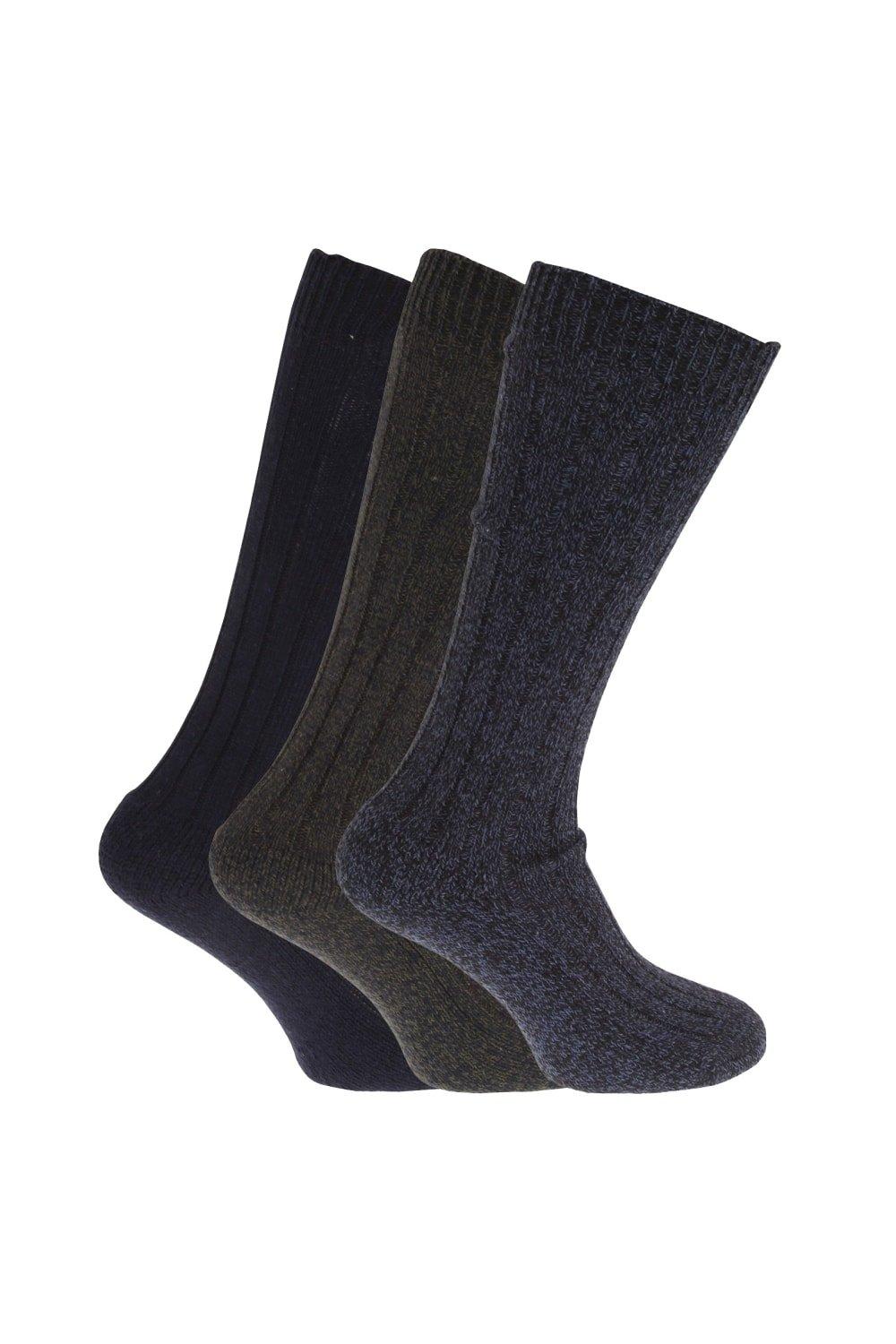 Wool Blend Long Length Socks With Padded Sole (Pack Of 3)