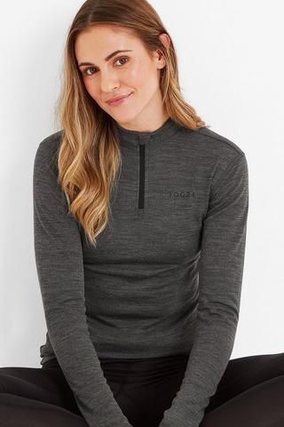 Buy Tog 24 Snowdon Womens Thermal Zip Neck Grey T-Shirt from the Next UK  online shop
