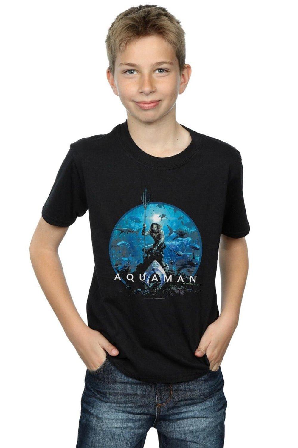 Aquaman Circle Poster T-Shirt