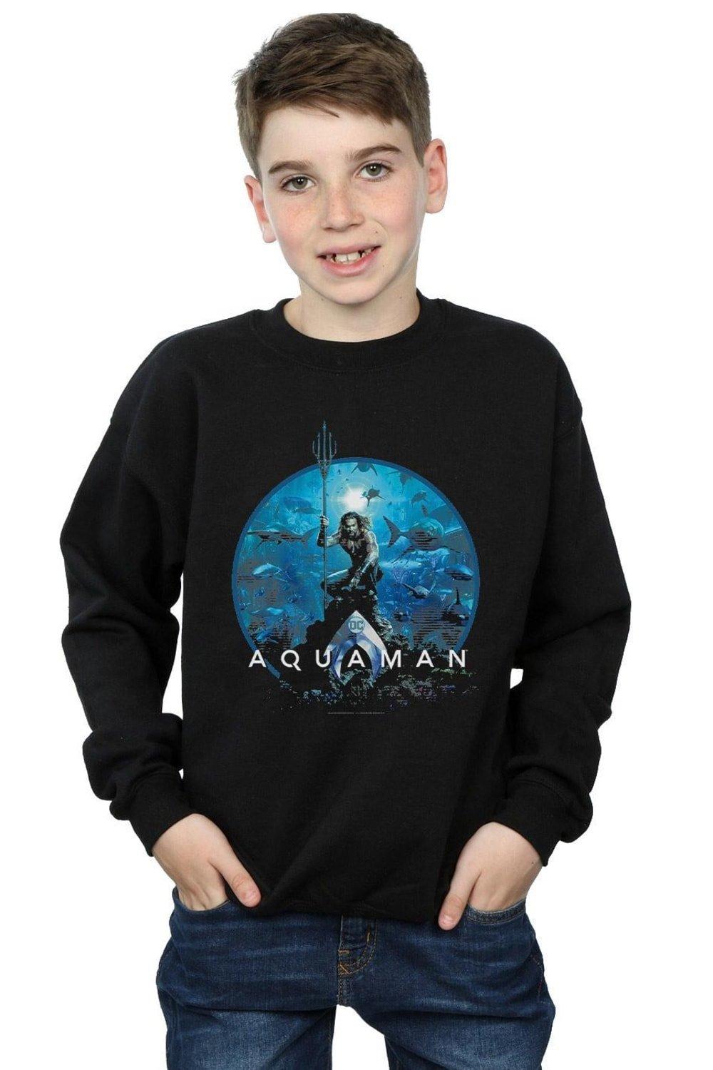 Aquaman Circle Poster Sweatshirt