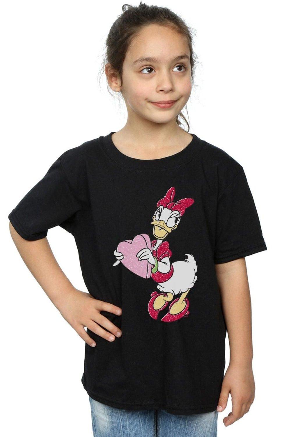 Daisy Duck Love Heart Cotton T-Shirt