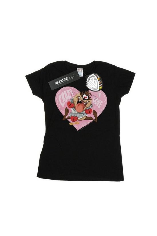 Looney Tunes Taz Valentine´s Day Crazy In Love Cotton T-Shirt 2