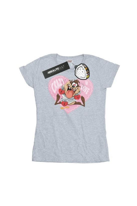 Looney Tunes Taz Valentine´s Day Crazy In Love Cotton T-Shirt 2