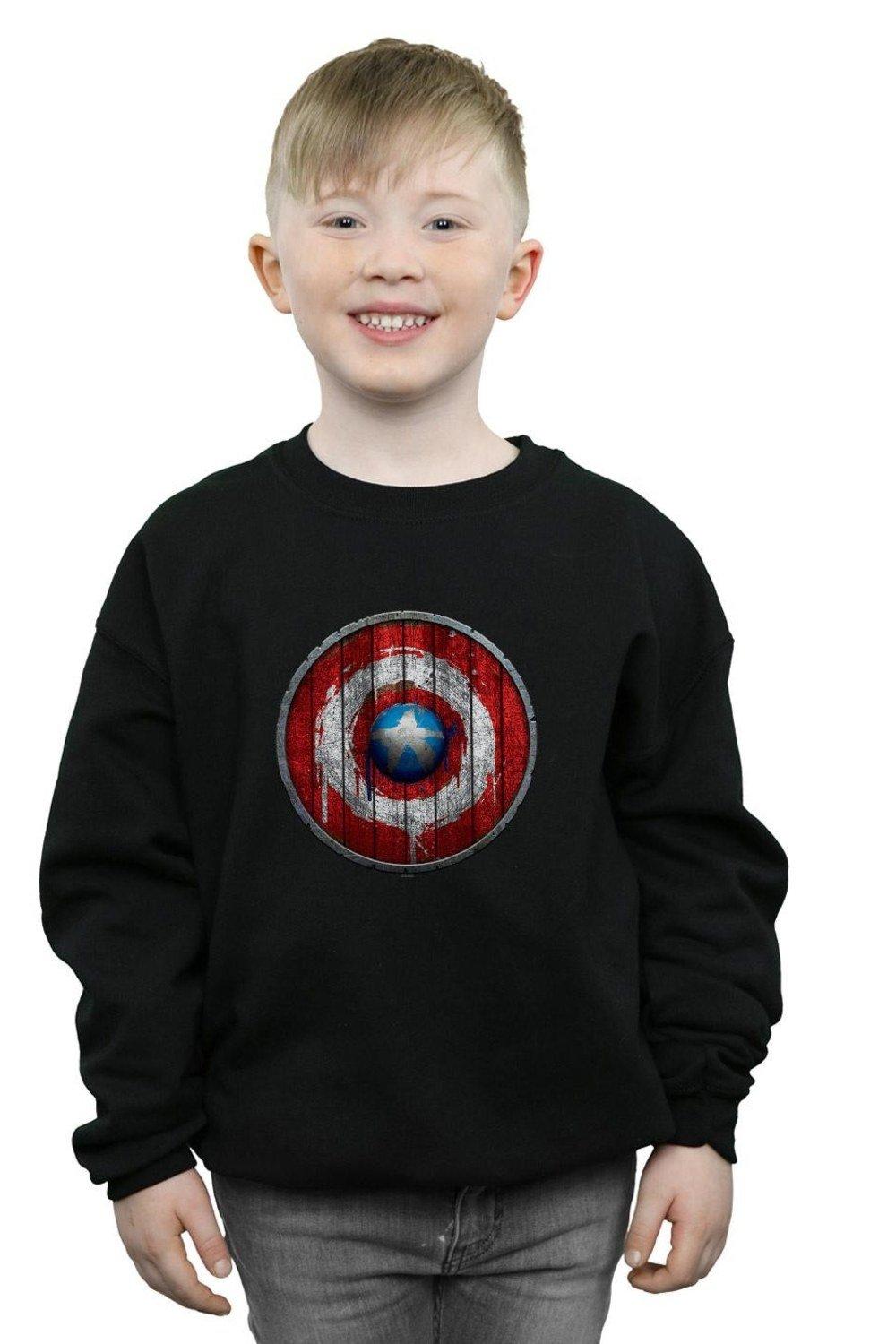 Captain America Wooden Shield Sweatshirt