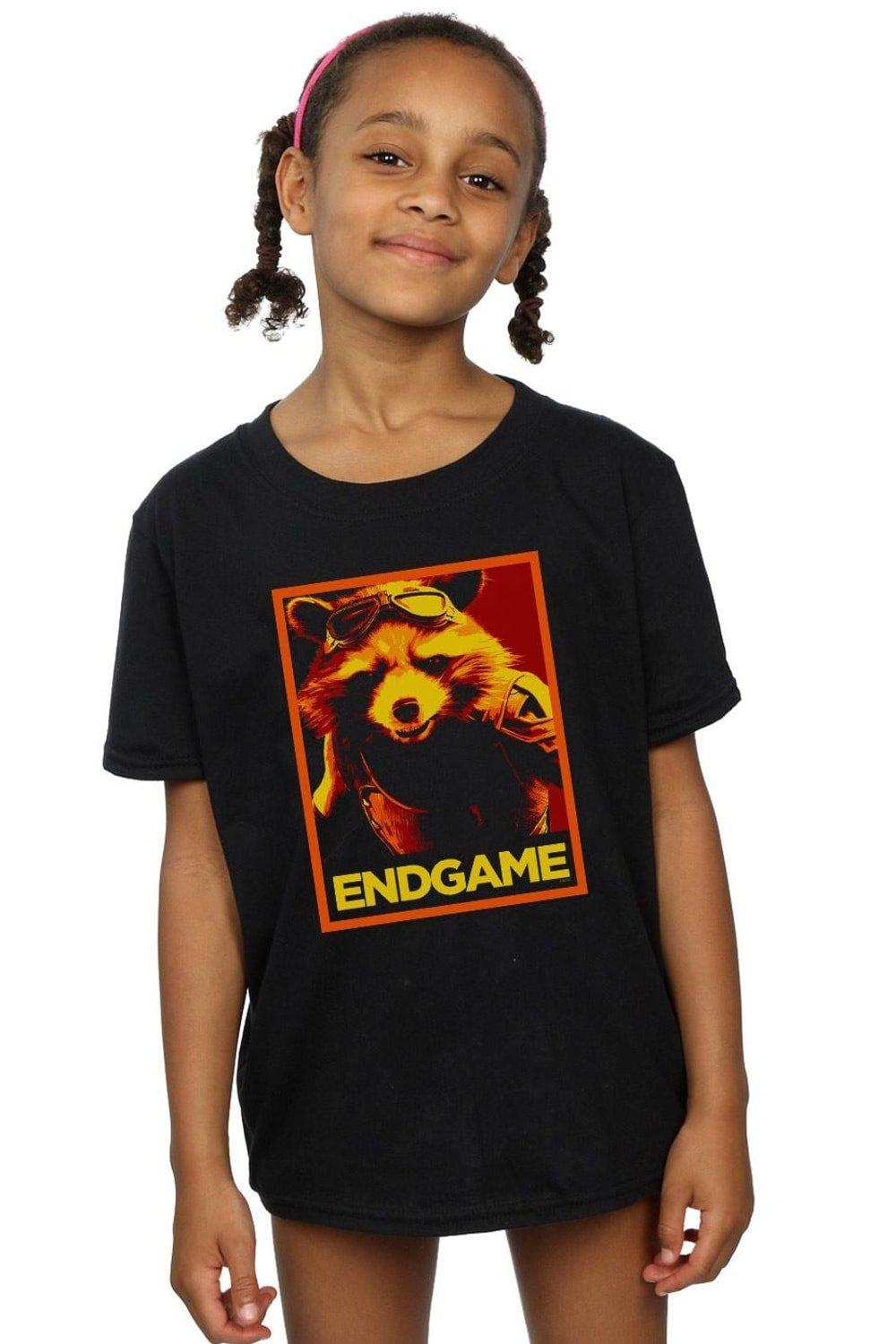 Avengers Endgame Rocket Poster Cotton T-Shirt