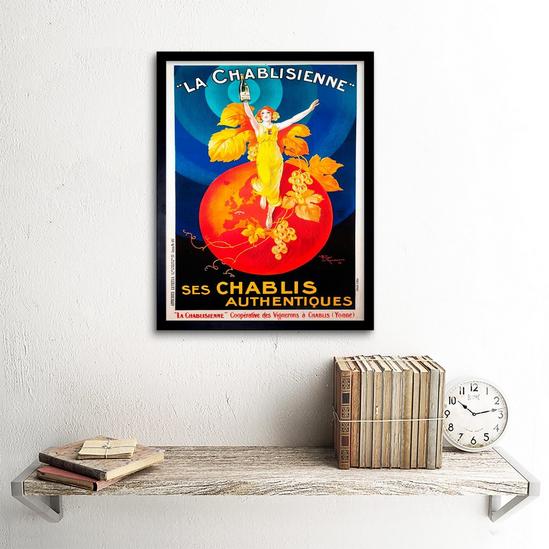 Artery8 Wall Art Print Chabis Wine French Vintage Advert La Chablisienne Artistic Multicoloured Poster Art Framed 2