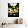 Artery8 Train Rail Scenic Route Landscape Mountain Lake Canada Southern Pacific Vintage Travel Ad Art Print Framed Poster Wall Decor 12x16 inch thumbnail 2