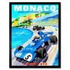 Artery8 Wall Art Print Monaco Europe Grand Prix 1973 Motor Sport Racing Formula 1 Race Vintage Advert Art Framed thumbnail 1