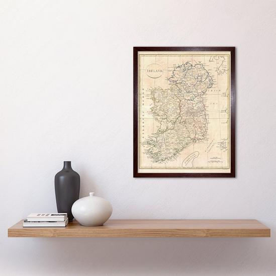 Artery8 Vintage 1799 Clement Cruttwell Ireland Map Ulster Connaught Leinster Munster Four Provinces Art Print Framed Poster Wall Decor 12x16 inch 2