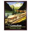 Artery8 Train Rail Scenic Route Landscape Mountain Lake Canada Southern Pacific Vintage Travel Ad Art Print Framed Poster Wall Decor 12x16 inch thumbnail 1