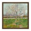 Artery8 Vincent Van Gogh Orchard In Blossom Plum Trees Square Framed Wall Art Print Picture 16X16 Inch thumbnail 1