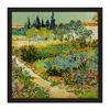 Artery8 Vincent Van Gogh Garden At Arles Square Framed Wall Art Print Picture 16X16 Inch thumbnail 1