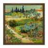 Artery8 Vincent Van Gogh Garden At Arles Square Framed Wall Art Print Picture 16X16 Inch thumbnail 1