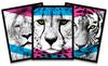 Wee Blue Coo Wall Art Print Contemporary Bold Fierce Cats Lion Cheetah Tiger Black Framed Poster Pack of 3 thumbnail 1