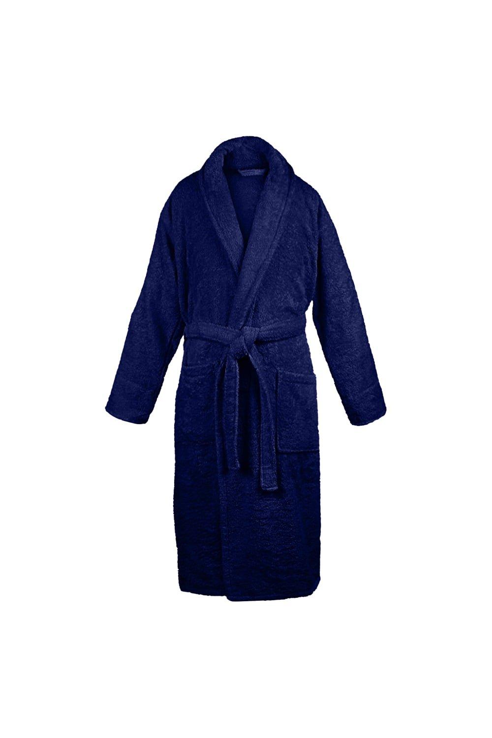 Bath Robe With Shawl Collar